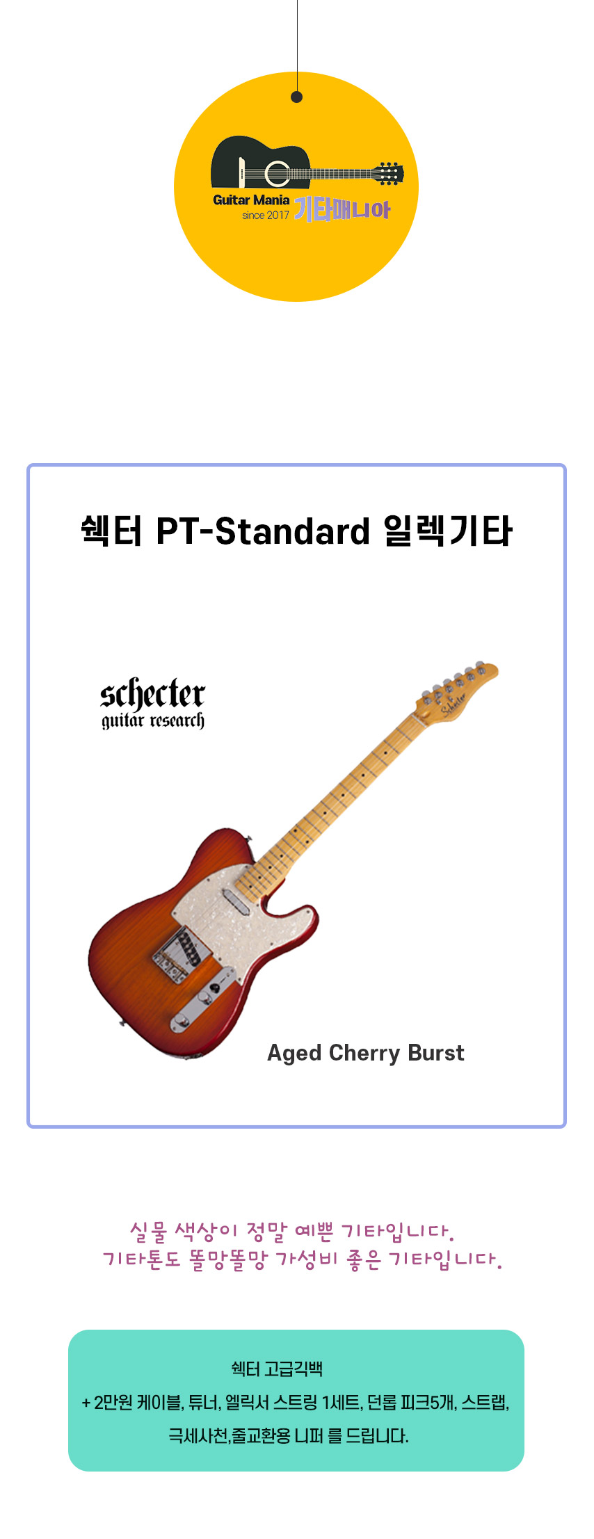 Schecter - Pt-Standard / 쉑터 일렉기타 - Aged Cherry Burst (Acb)]